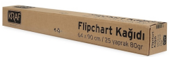 KRAF FLIPCHART KAĞIDI RULO 64x90cm   25 YP 703G