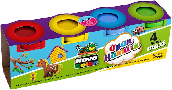 NOVA COLOR OYUN HAMURU MAXI SET 4 LÜ 520 GR NC-4105