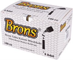 BRONS BEYAZ TAHTA KALEMİ  MÜREKKEBİ 100 CC SİYAH BR-353