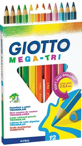 GIOTTO KURU BOYA MEGA TRI 12 Lİ ASKILI PAKET 220600TR