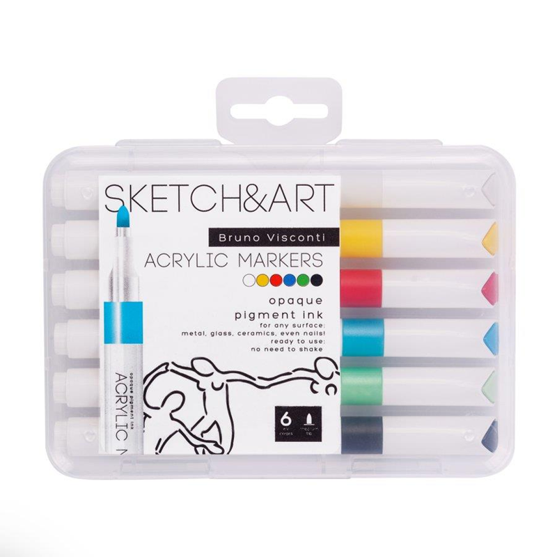 BRUNO VISCONTI SKETCH & ART AKRİLİK MARKER 6 RENK  22-0125