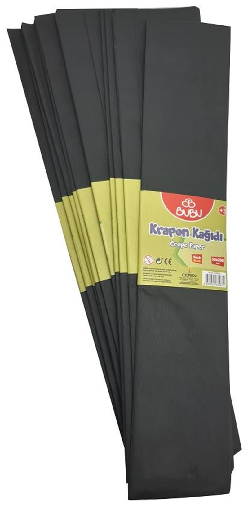BU-BU KREPON KAĞIDI SİYAH 10 LU KR0008