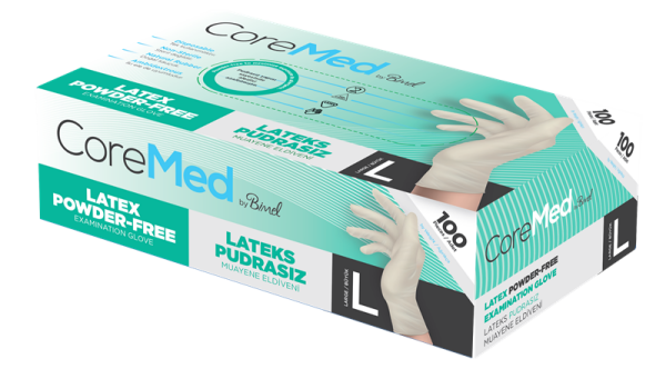 COREMED MUAYENE ELDİVENİ LATEKS PUDRASIZ TG 100 ADET (L)