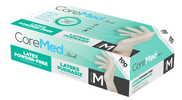 COREMED MUAYENE ELDİVENİ LATEKS PUDRASIZ TG 100 ADET (M)
