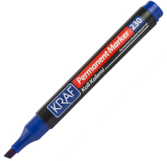 KRAF PERMANENT MARKÖR KESİK UC 230 MAVİ
