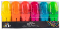 SERVE FOSFORLU KALEM BERRY MİNİ SET 6 LI NEON SV-BRMFKP6FR