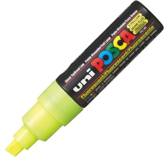 UNİ POSTER MARKÖRÜ POSCA PC-8K 8.0 FOSFORLU SARI