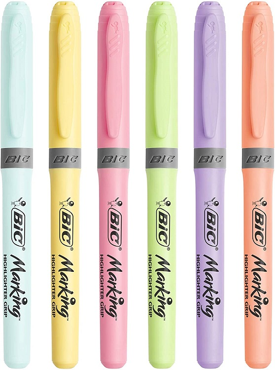BIC FOSFORLU KALEM BRITE LINER GRIP SET 6 LI PASTEL BLS. 992561
