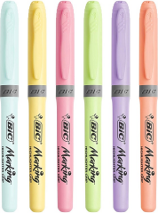 BIC FOSFORLU KALEM BRITE LINER GRIP SET 6 LI PASTEL BLS. 992561