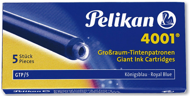 PELİKAN DOLMA KALEM  KARTUŞU 4001 DEV ROYAL MAVİ 5 Lİ 310748