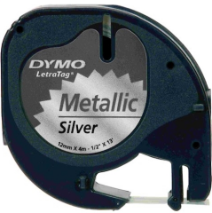DYMO ŞERİT LETRATAG METALİK 12MM x 4MT GRİ 721730 59429