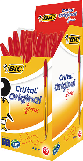 BIC TÜKENMEZ KALEM CRISTAL FINE 50 Lİ KIRMIZI 872720