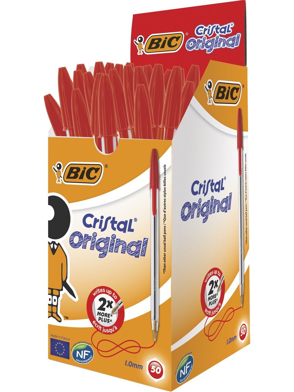 Bic Tükenmez Kalem Cristal Fine Point 50 Li Kırmızı Kristal 0.8mm 872720