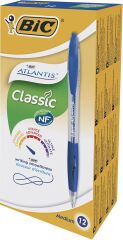 Bic Tükenmez Kalem Atlantis Classic 1.0 Basmali 12Li Mavi 8871311