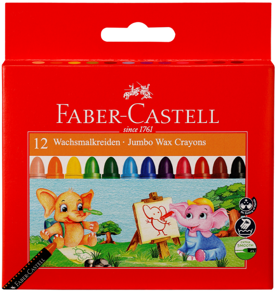 FABER PASTEL WAX CRAYON SÜPER YIKANABİLİR 12Lİ 120040
