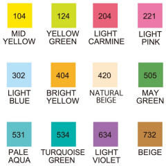 ZIG KURECOLOR TWIN S KC-3000/12B3 12 Lİ NATUREL COLORS