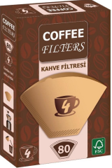 COFFEE FİLTRE KAHVE KAĞIDI (4) 80 Lİ