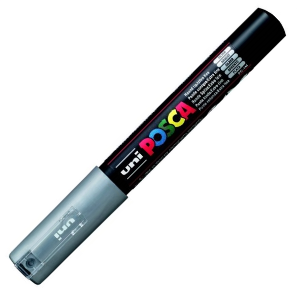 UNİ POSTER MARKÖRÜ POSCA PC-1M 0.7 GÜMÜŞ