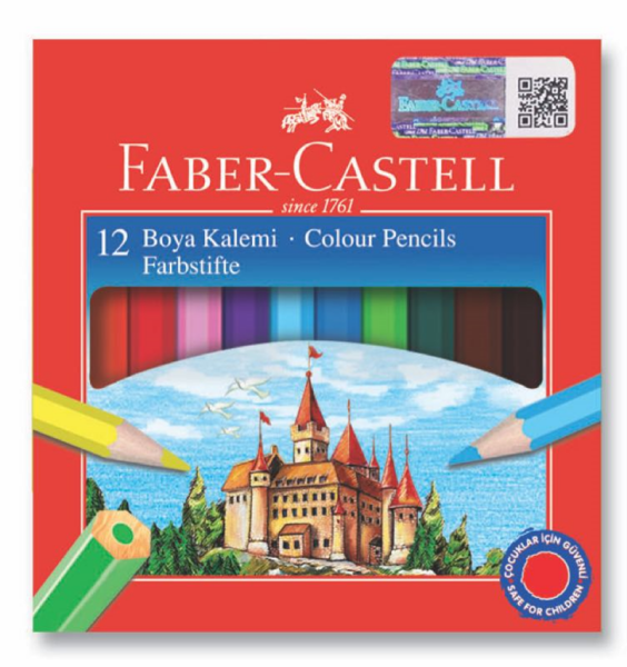 FABER KURU BOYA RED LİNE 12 RENK ½ BOY 116412