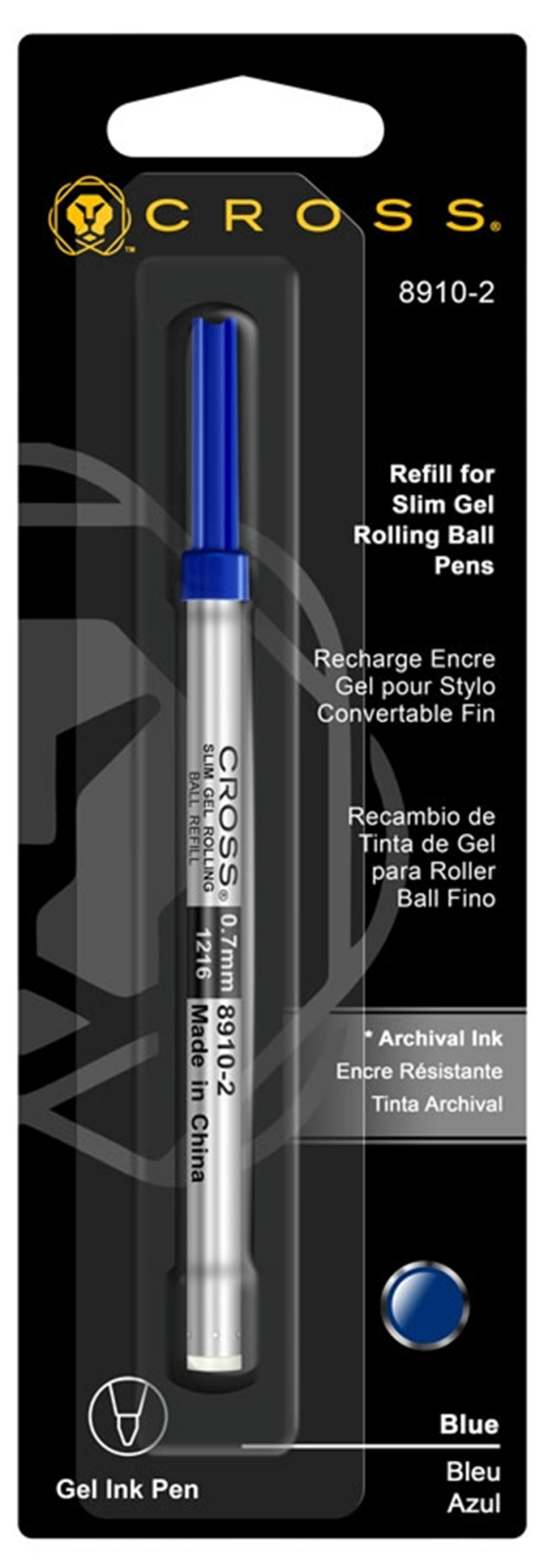 CROSS ROLLER KALEM REFİLİ İNCE JEL MAVİ 8910-2