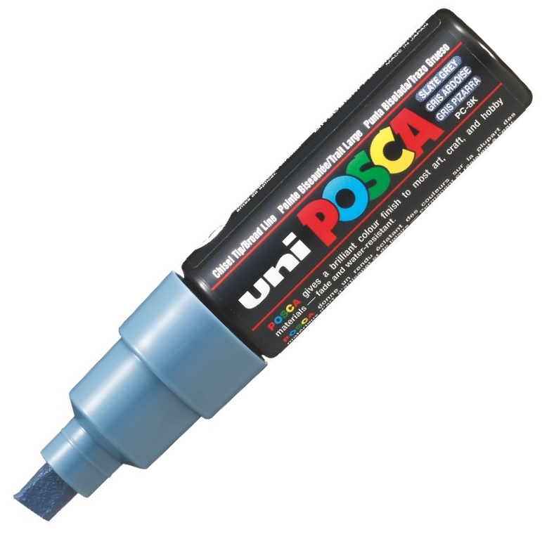 Posca Pc-8k Boyama Markörü 8 Mm Kesik Uç Kurşun Gri