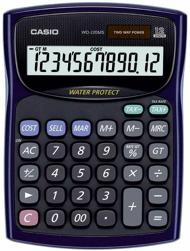 CASIO HESAP MAKİNESİ MASAÜSTÜ WM-220MS 12 HANE