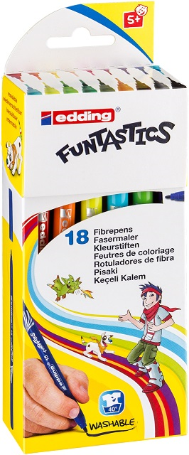 EDDING KEÇELİ KALEM FUNTASTICS E-15 İNCE 18 Lİ