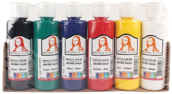 SÜDOR AKRİLİK BOYA SET MONALISA 6X70 ML ŞIŞE SD1006