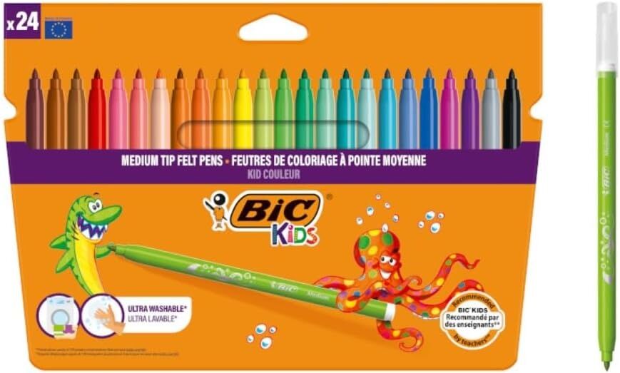 BIC KEÇELİ KALEM KID COULEURS 24 RENK 841800