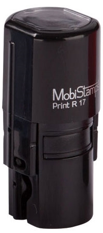 MOBİSTAMPS KAŞE YUVARLAK R-17 SİYAH KEÇELİ