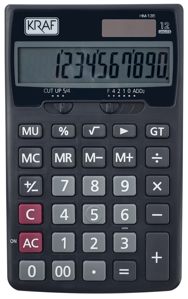 KRAF HESAP MAKİNESİ MASAÜSTÜ 12 HANE HM-135