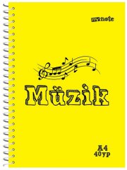 MYNOTE MÜZİK DEFTERİ FLEX PP KAPAK SPİRALLİ A4 40 YP MFXDE-MÜ-A440