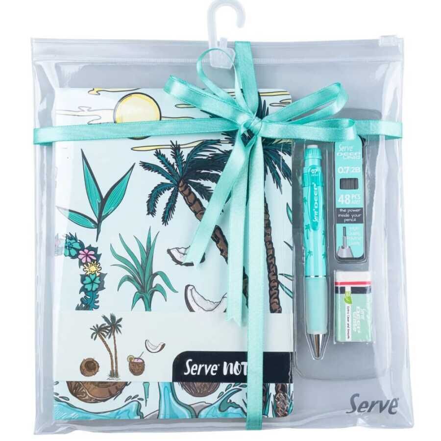 SERVE DEFTER SETI - DESENLİ NANE YESILI KUTULU SV-NTSETDNYKT
