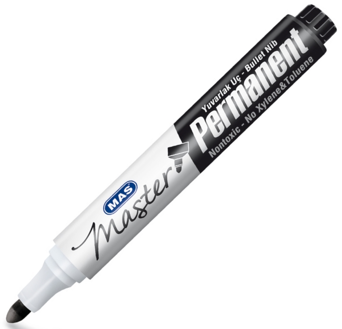 MAS PERMANENT MARKÖR YUVARLAK UÇ SİYAH 6406