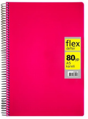 MYNOTE DEFTER FLEX NEO PP KAPAK SPİRALLİ A5 80 YP KARELİ MFXNE-A580-K