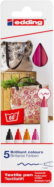 EDDING T-SHIRT KALEMİ E-4600 5 Lİ COOL 099