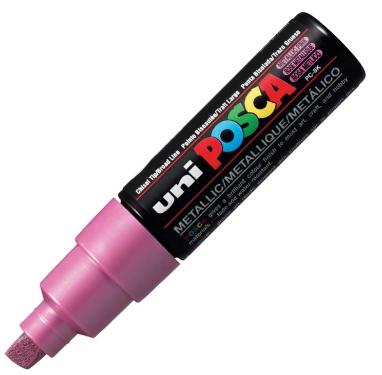UNİ POSTER MARKÖRÜ POSCA PC-8K 8.0 METALİK PEMBE