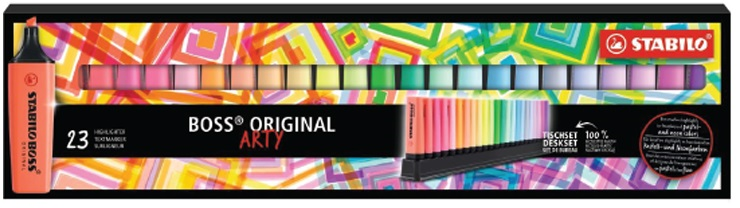 STABILO FOSFORLU KALEM BOSS ORIGINAL SET 23 LÜ 7023-01 51000731 (9 FLORESAN+14 PASTEL RENK)