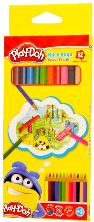 PLAY-DOH KURU BOYA 12 RENK TAM BOY PLAY-KU001