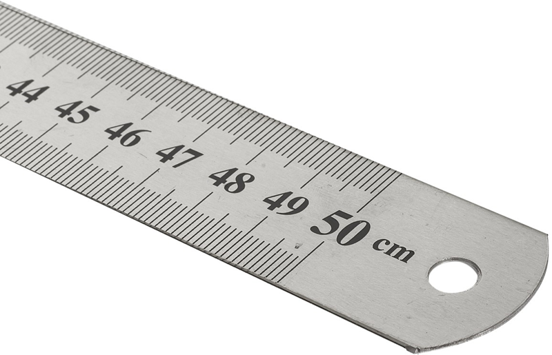 Çelik Cetvel 50 Cm Inch Ölçülü 550g