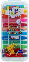 PENSAN KİDZ PASTEL BOYA 99967 PLASTİK KUTULU 12 RENK