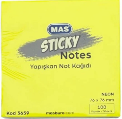 MAS YAPIŞKANLI NOT KAĞIDI 3659 76x76 100 YP NEON