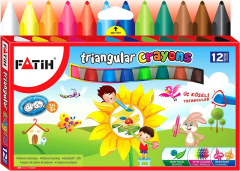 FATİH CRAYON BOYA 12 RENK JUMBO ÜÇGEN 50290
