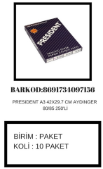 PRESIDENT AYDINGER A3 80/85 GR 250 Lİ