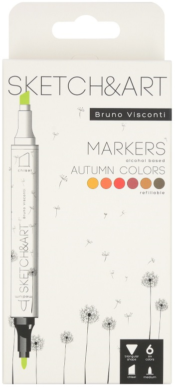 BRUNO VISCONTI TWIN MARKER SKETCH & ART 6 RENK SONBAHAR 22-0081/01