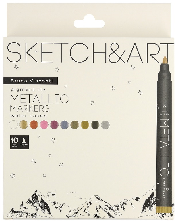 BRUNO VISCONTI METALİK MARKER SKETCH & ART 10 RENK 22-0097