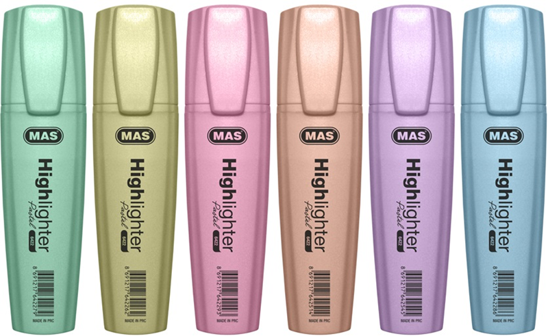 MAS FOSFORLU KALEM 6424 PASTEL 6 LI SET