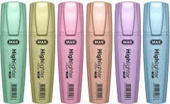 MAS FOSFORLU KALEM 6424 PASTEL 6 LI SET