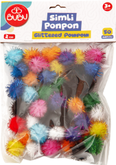 BU-BU PONPON SİMLİ 2CM 50'Lİ KARMA BUBU-PON005