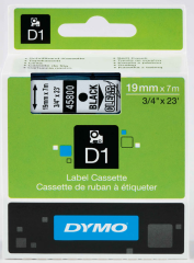 DYMO ŞERİT D1 19MM x 7MT ŞEFFAF/SİYAH 720820 45800